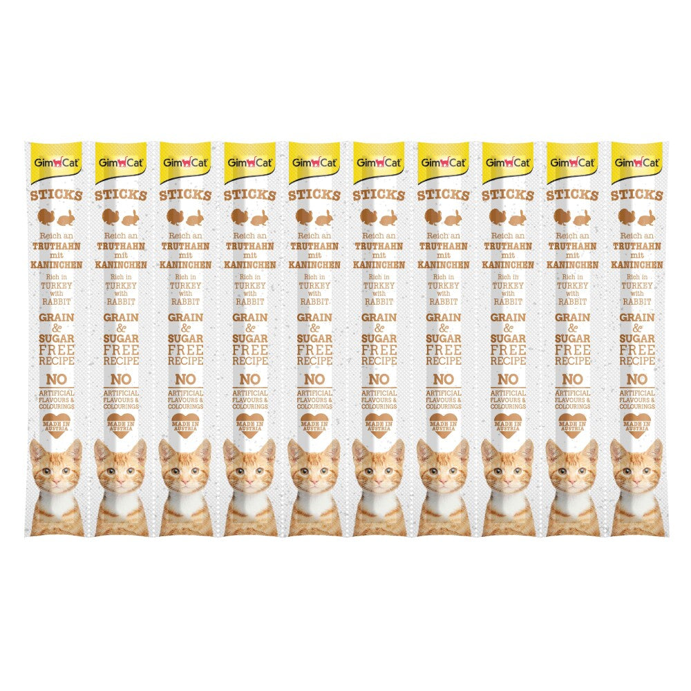 Gimcat Sticks Tahılsız Hindi Tavşanlı Ödül Çubuğu 10'LU  | SRC: Barcode: 4002064422060