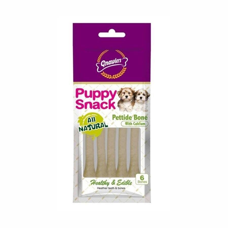 Gnawlers Kalsiyumlu Sütlü Yavru Köpek Ödül Kemiği 40 GR 6'LI  | SRC: Barcode: 6942133301170
