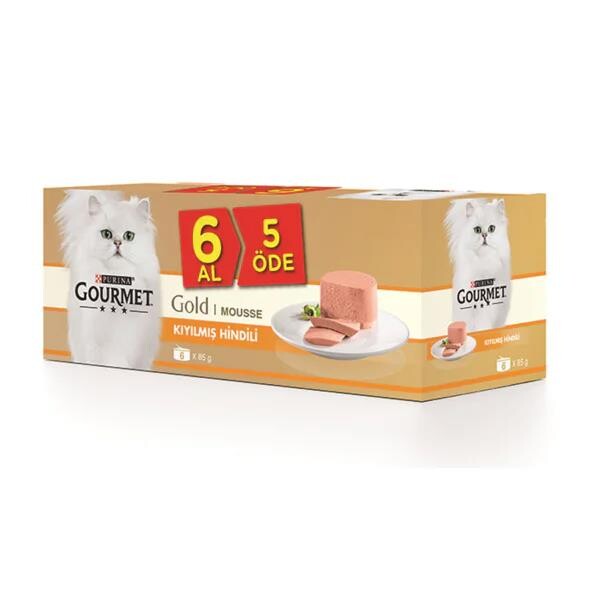 Gourmet Gold Kıyılmış Hindili Yetişkin Kedi Konservesi (6 Al 5 Öde) 85 GR  | SRC: Barcode: 8690632660080
