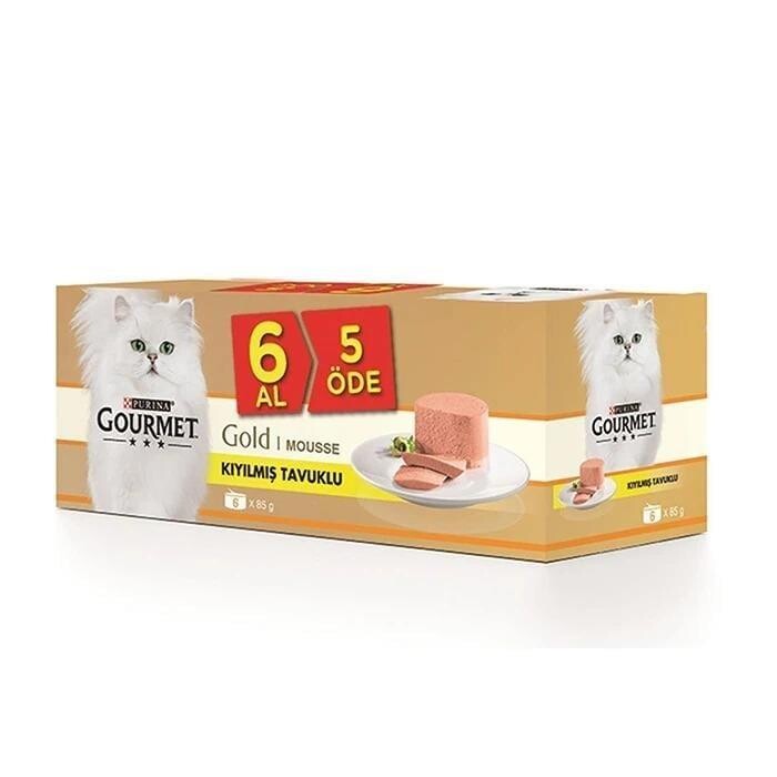 Gourmet Gold Kıyılmış Tavuklu Yetişkin Kedi Konservesi (6 Al 5 Öde) 85 GR  | SRC: Barcode: 8690632660097