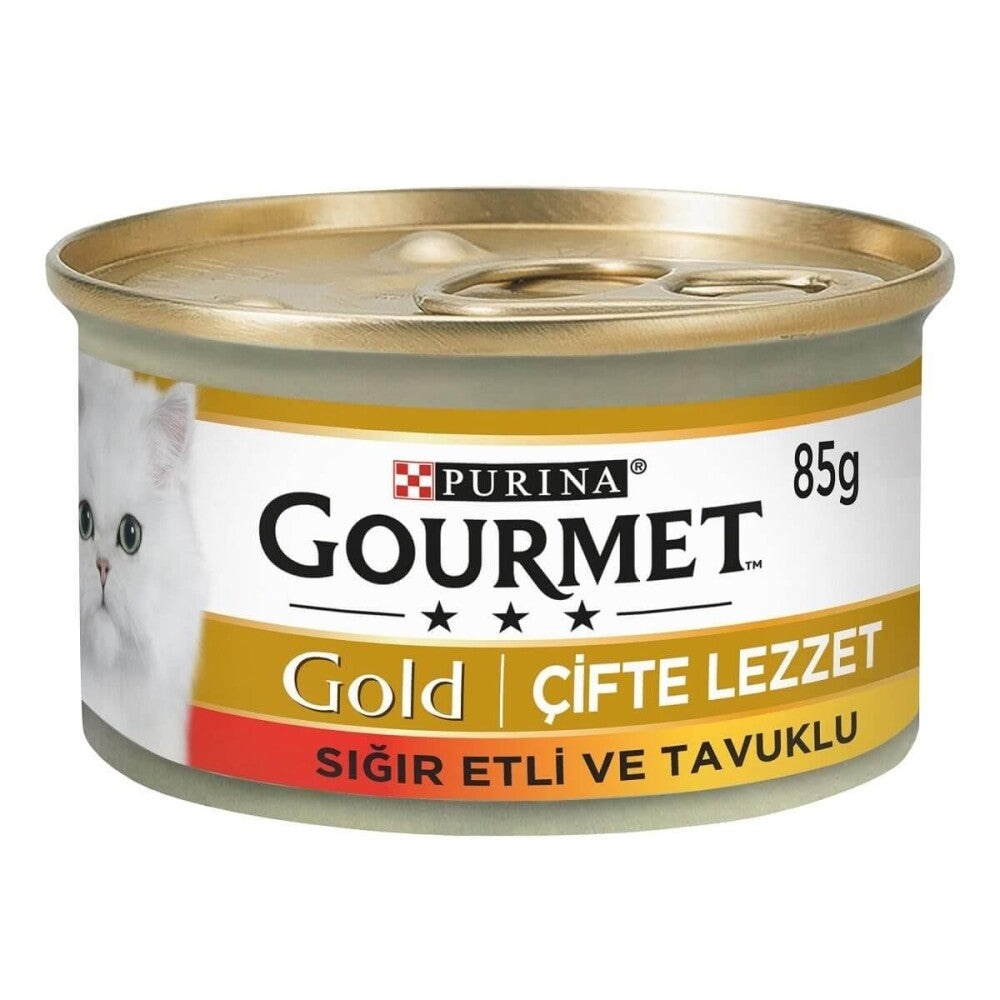 Gourmet Gold Sığır Etli Ve Tavuklu Yetişkin Kedi Konservesi 85 GR  | SRC: Barcode: 7613032816766