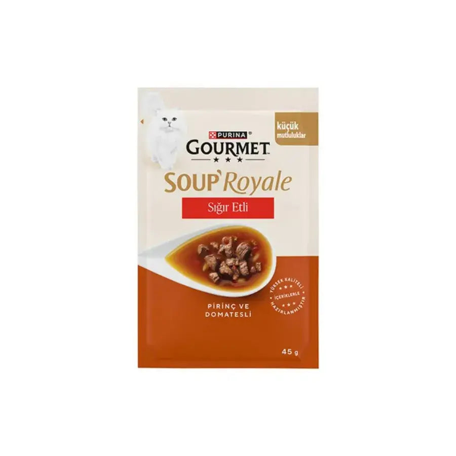 Gourmet Gold Soup Royale Sığır Etli Yetişkin Kedi Çorbası 45 GR  | SRC: Barcode: 8445292305785