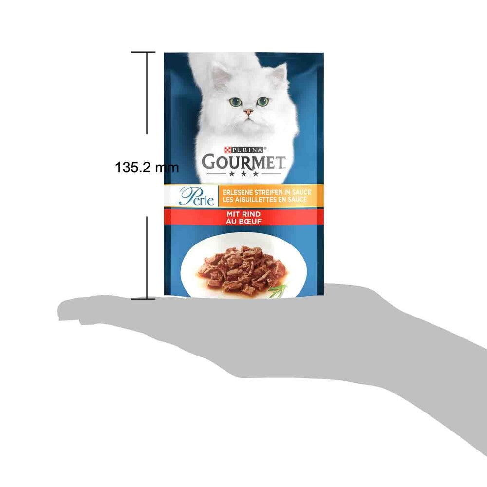 Gourmet Perle Pouch Parça Etli Izgara Sığır Etli Yetişkin Kedi Konservesi 85 GR 26 ADET  | SRC: Barcode: 7613287601285