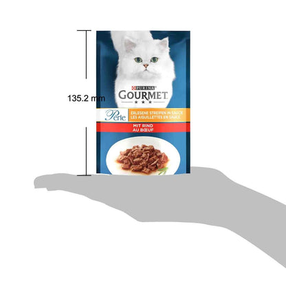 Gourmet Perle Pouch Parça Etli Izgara Sığır Etli Yetişkin Kedi Konservesi 85 GR 26 ADET  | SRC: Barcode: 7613287601285