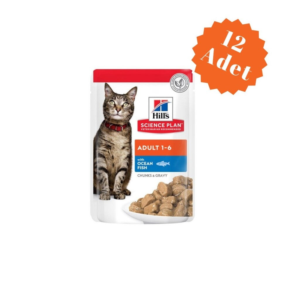 Hill's Science Plan Gravy Okyanus Balıklı Yetişkin Kedi Konservesi 85 GR 12 ADET  | SRC: Barcode: 527422110513