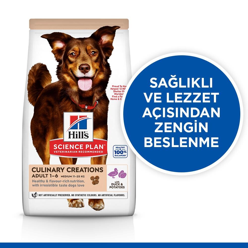 Hill's Science Plan Gurme Lezzet Yetişkin Orta Irk Ördek Ve Patatesli Köpek Maması 14 KG  | SRC: Barcode: 052742054735