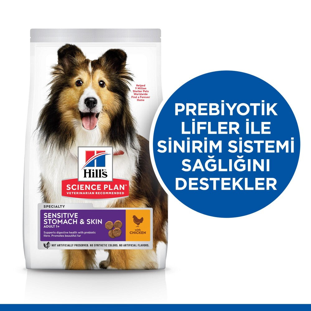 Hill's Science Plan Hassas Deri & Mide Yetişkin Orta Irk Tavuklu Köpek Maması 2.5 KG  | SRC: Barcode: 052742025131