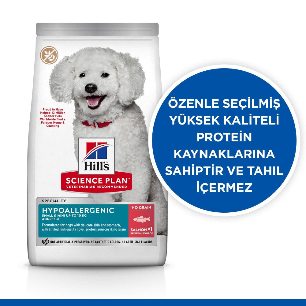 Hill's Science Plan Hipoalerjenik Yetişkin Küçük Ve Mini Irk Somonlu Köpek Maması 1.5 KG  | SRC: Barcode: 052742060903