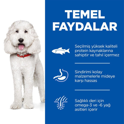 Hill's Science Plan Hipoalerjenik Yetişkin Orta Irk Somonlu Köpek Maması 10 KG + 2 KG  | SRC: Barcode: 052742061061