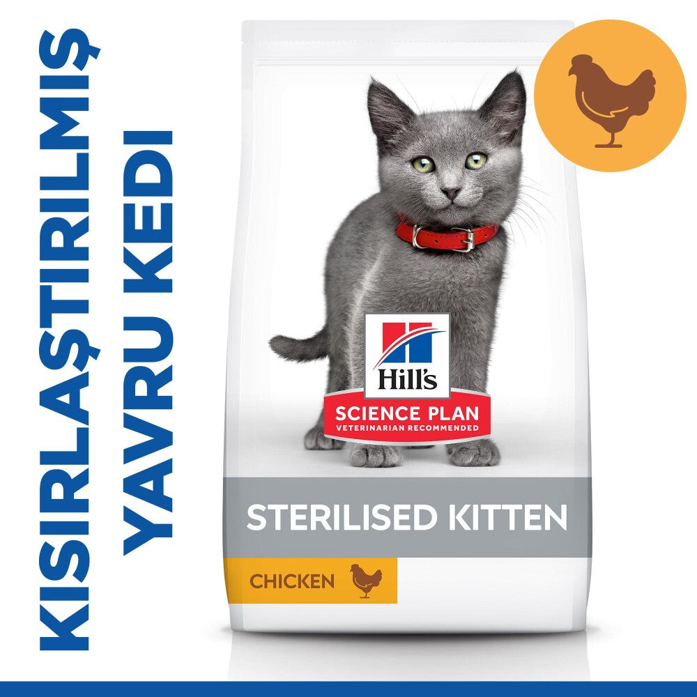 Hill's Science Plan Kısırlaştırılmış Tavuklu Yavru Kedi Maması 1.5 KG  | SRC: Barcode: 0052742053592