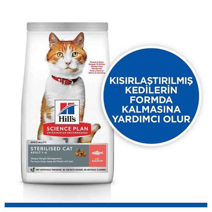 Hill's Science Plan Kısırlaştırılmış Yetişkin Somonlu Kedi Maması 13 KG + 2 KG  | SRC: Barcode: 052742071541