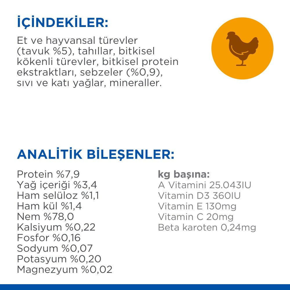 Hill's Science Plan Pouch Tavuklu Kısırlaştırılmış Yetişkin Kedi Konservesi 12 X 85 GR  | SRC: Barcode: 052742194110