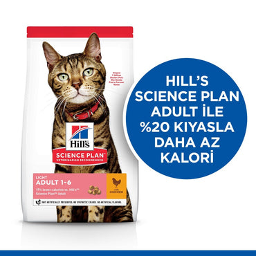 Hill's Science Plan Light Yetişkin Tavuklu Kedi Maması 1.5 KG  | SRC: Barcode: 052742752006