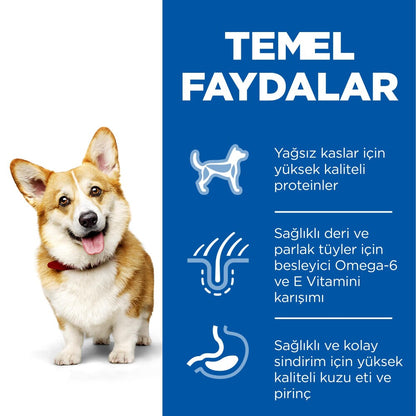 Hill's Science Plan Yetişkin Küçük Ve Mini Irk Kuzulu Ve Pirinçli Köpek Maması 1.5 KG  | SRC: Barcode: 052742059471