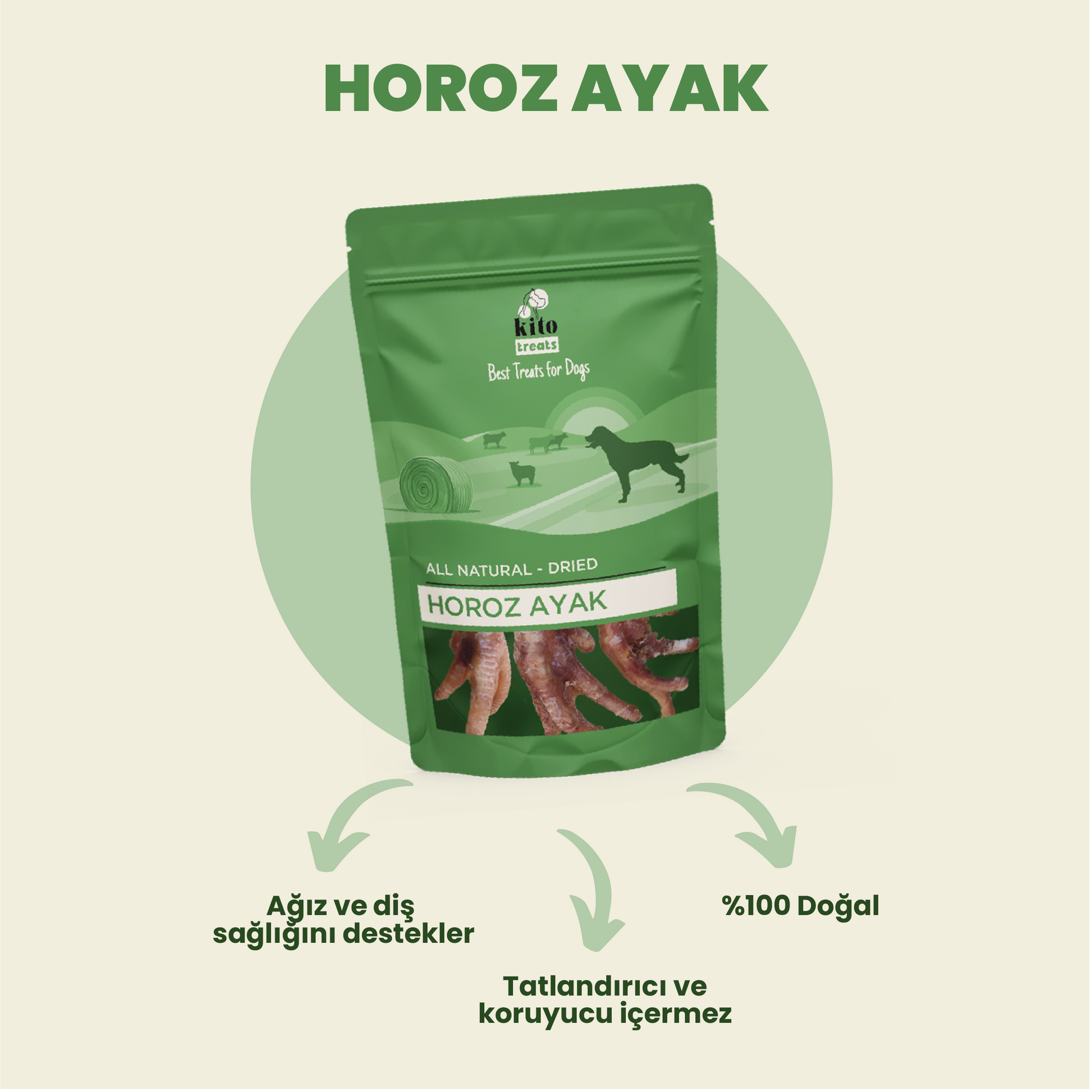 Horoz Ayak Çiğnemelik Köpek Ödül Maması