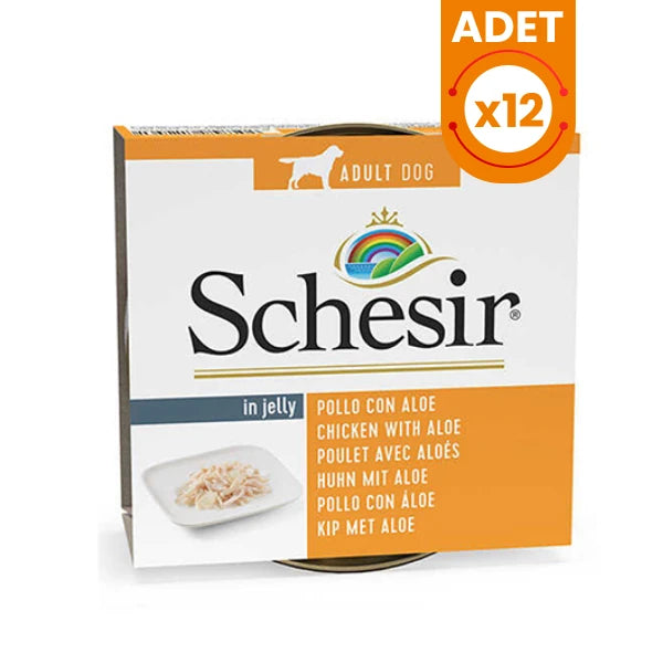 Schesir Jelly Puppy Aloe Vera ve Tavuklu Konserve Yavru Köpek Maması