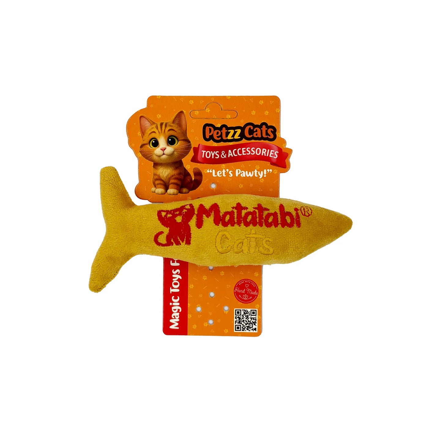 PetzzCats Jr. Fish Matatabi ve Çıngırak Sesli Peluş Kedi Oyuncağı