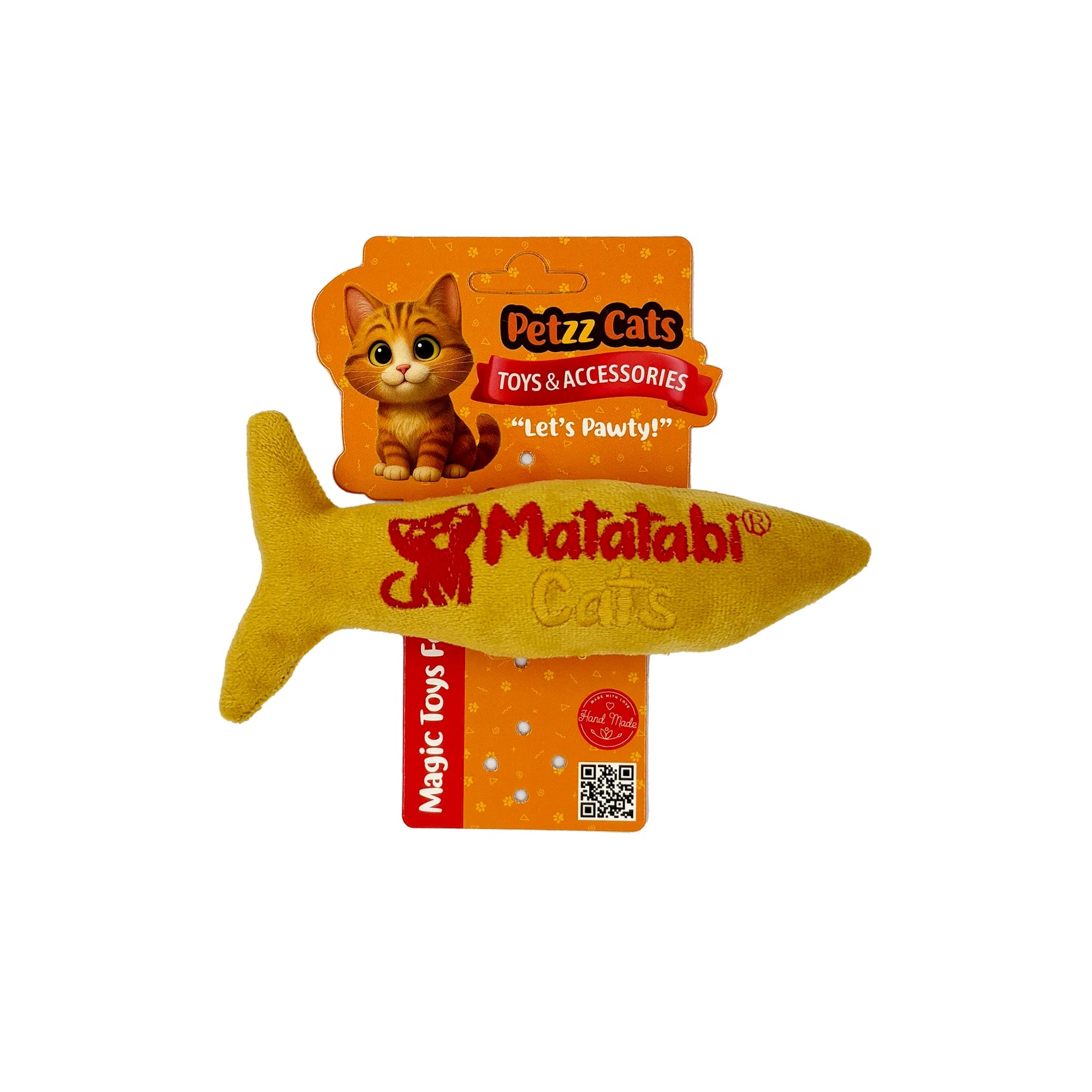 PetzzCats Jr. Fish Matatabi ve Çıngırak Sesli Peluş Kedi Oyuncağı