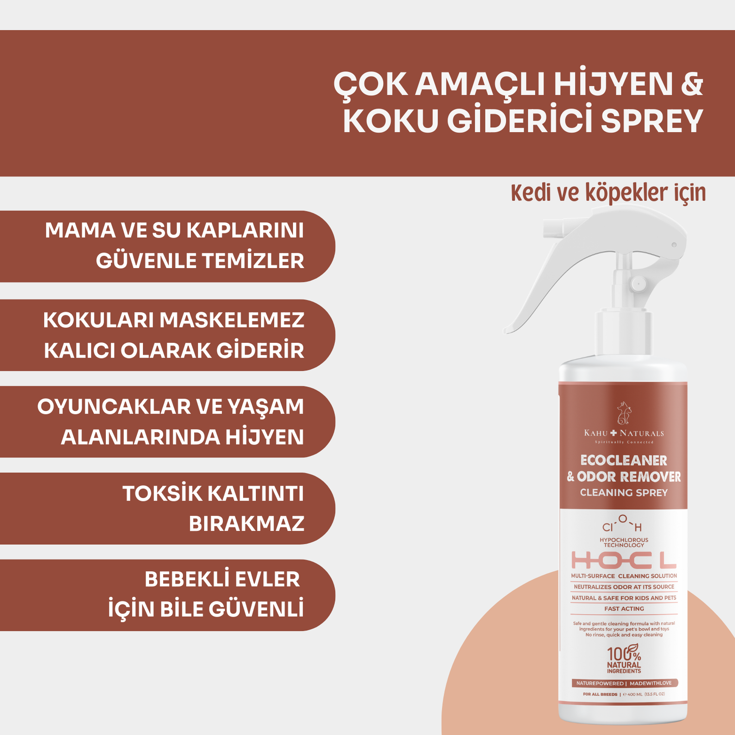Kahu Naturals | EcoCleaner, Koku Giderici, Mama Su Kabı Temizleme Spreyi, 500 ml  | SRC: Barcode: 8684646757188.0