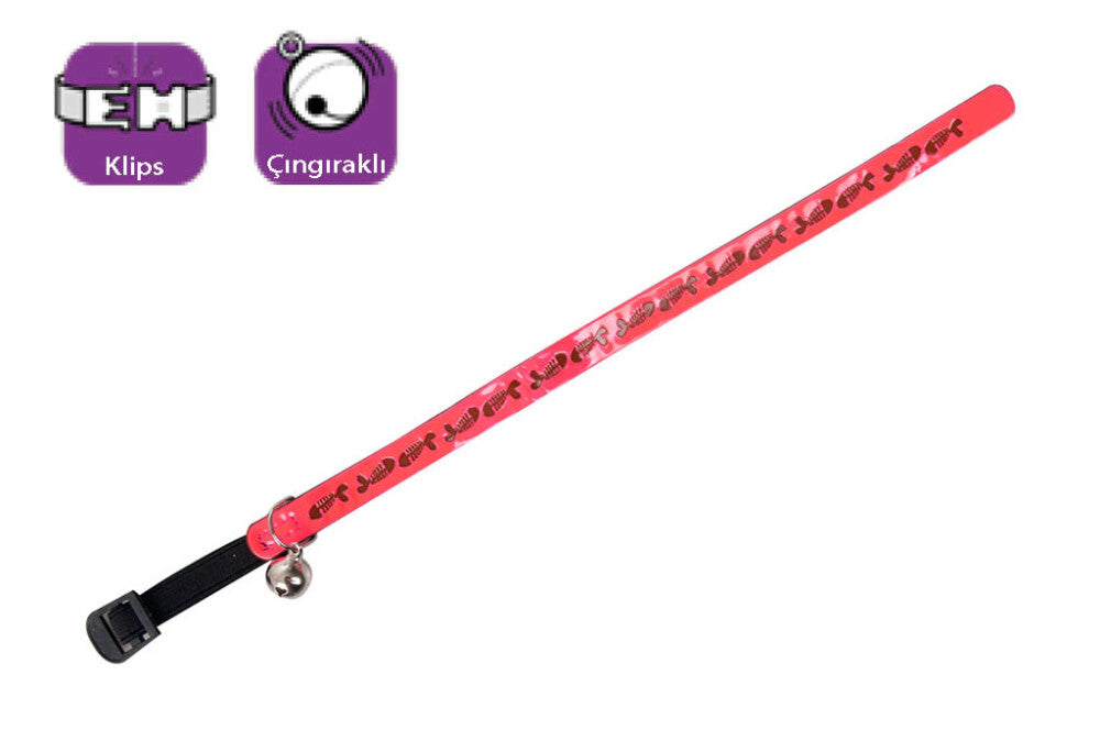 Karlie Çıngıraklı Balık Desenli Kedi Boyun Tasması 30 CM PEMBE  30 CM PEMBE  | SRC: Barcode: 4016598034507