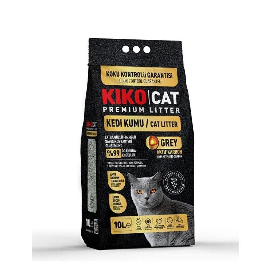 Kiko Cat Premium Litter Grey Karbon Kedi Kumu 10 LT  | SRC: Barcode: 8683762343817