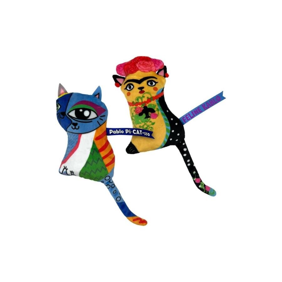 Kong Artz Kahlo Picasso Peluş Kedi Oyuncağı 2 'LI  | SRC: Barcode: 035585530048