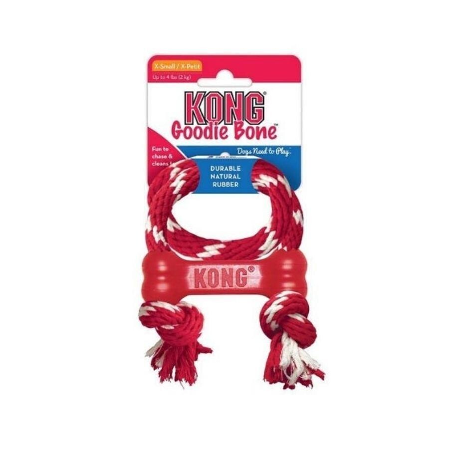 Kong Goodie Bone Kemik Şeklinde İp Sallantılı Çok Amaçlı Köpek Oyuncağı XS  | SRC: Barcode: 0035585131405