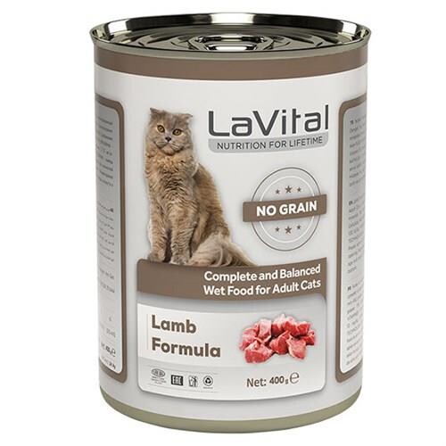Lavital Kuzu Etli Tahılsız Yetişkin Kedi Konservesi 400 GR  | SRC: Barcode: 8681612751164