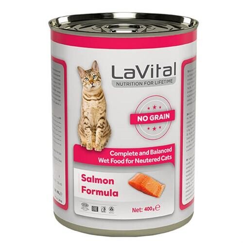 Lavital Somonlu Tahılsız Kısır Yetişkin Kedi Konservesi 400 GR  | SRC: Barcode: 8681612751133
