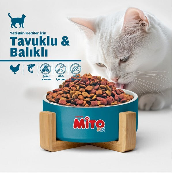 Lamito Mix Adult Cat Tavuklu Ve Balıklı Renkli Taneli Yetişkin Kedi Maması 1 KG  | SRC: Barcode: 8694686405833