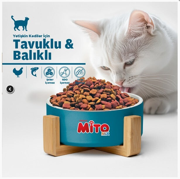 Lamito Mix Adult Cat Tavuklu Ve Balıklı Renkli Taneli Yetişkin Kedi Maması 15 KG  | SRC: Barcode: 8694686405840
