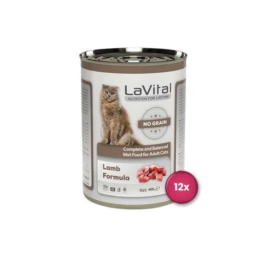 Lavital Adult Tahılsız Kuzu Etli Yetişkin Kedi Konservesi 400 GR 12 ADET  | SRC: Barcode: 8681612751164-12