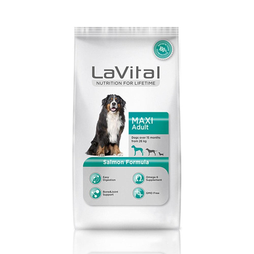 Lavital Maxi Adult Somonlu Büyük Irk Yetişkin Köpek Maması 15 KG  | SRC: Barcode: 8014556127342