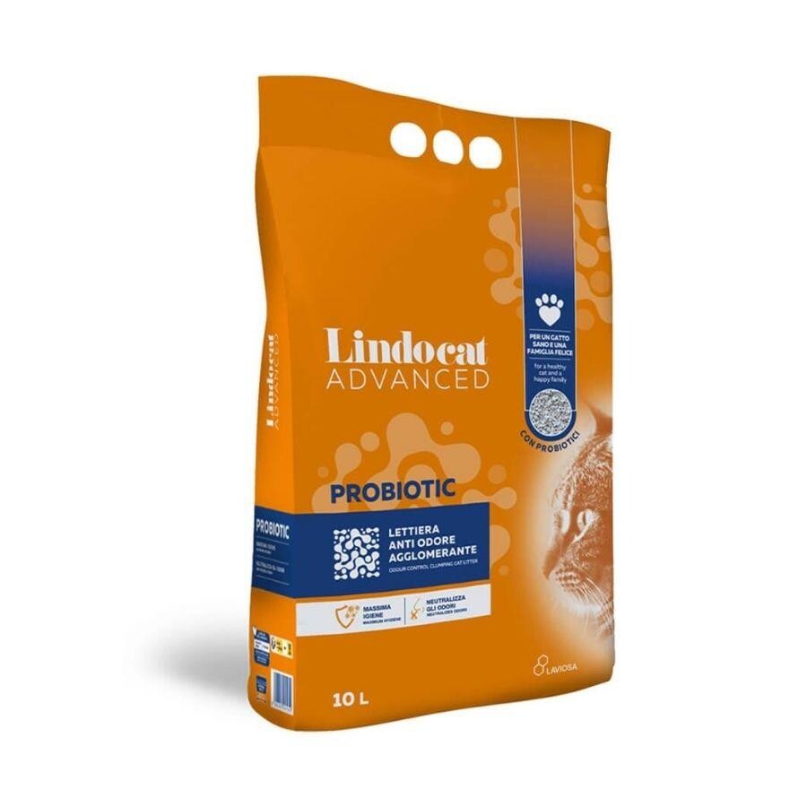 Lindocat Advanced Probiotic Bakteri Önleyici Topaklanan Kedi Kumu 10 LT  | SRC: Barcode: 8006455001250