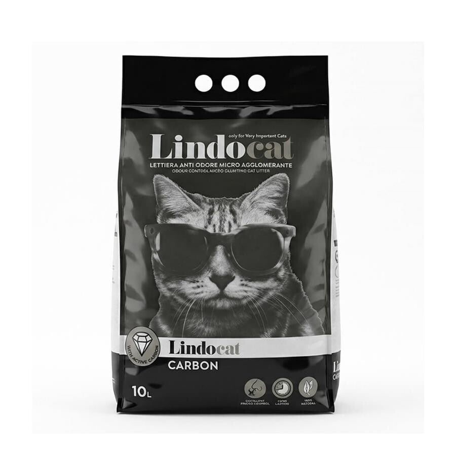 Lindocat Carbon Ekstra Güçlü Topaklanan Kedi Kumu 10 LT  | SRC: Barcode: 8006455001465