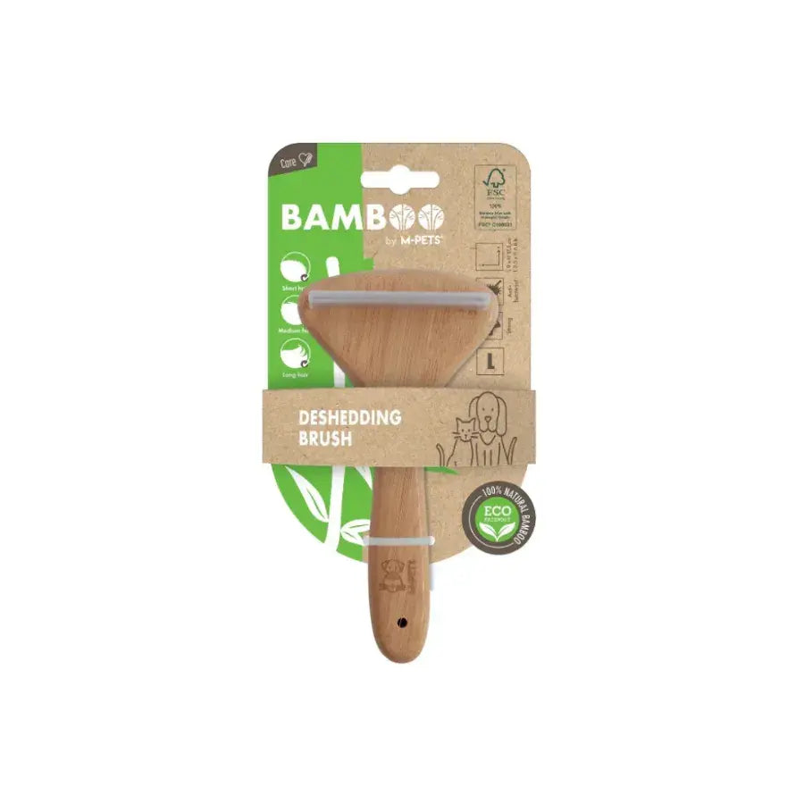 M-pets Bamboo Kedi Ve Köpekler İçin Tüy Dökülmesini Azaltan Bambu Fırça L  | SRC: Barcode: 6953182749158
