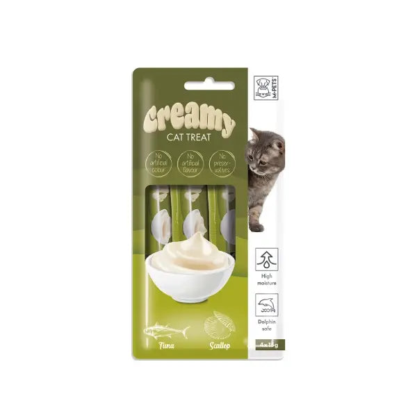 M-pets Creamy Deniz Taraklı Ve Ton Balıklı Krema Kedi Ödülü 4X15 GR  | SRC: Barcode: 6953182743323