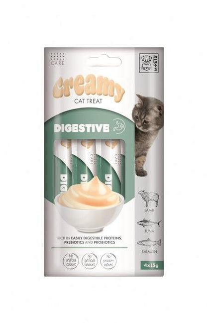 M-pets Creamy Digestive Kuzulu Somonlu Ve Tuna Balıklı Kedi Ödülü 4X15 GR  | SRC: Barcode: 6953182759379