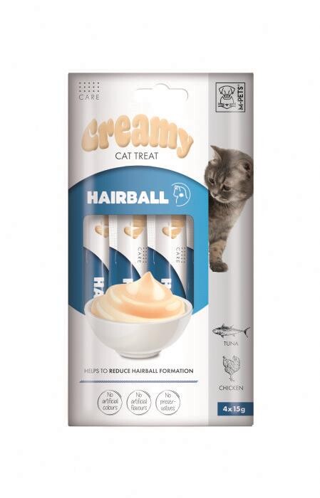 M-pets Creamy Hairball Tavuklu Ve Tuna Balıklı Kedi Ödülü 4X15 GR  | SRC: Barcode: 6953182759355