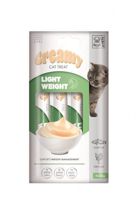 M-pets Creamy Light Weight Tavuklu Ve Morina Balıklı Kedi Ödülü 4X15 GR  | SRC: Barcode: 6953182759393