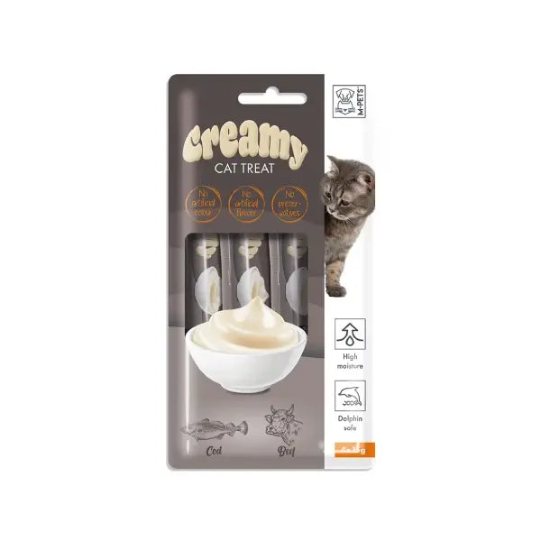 M-pets Creamy Morina Balıklı Ve Sığır Etli Krema Kedi Ödülü 4X15 GR  | SRC: Barcode: 6953182743286