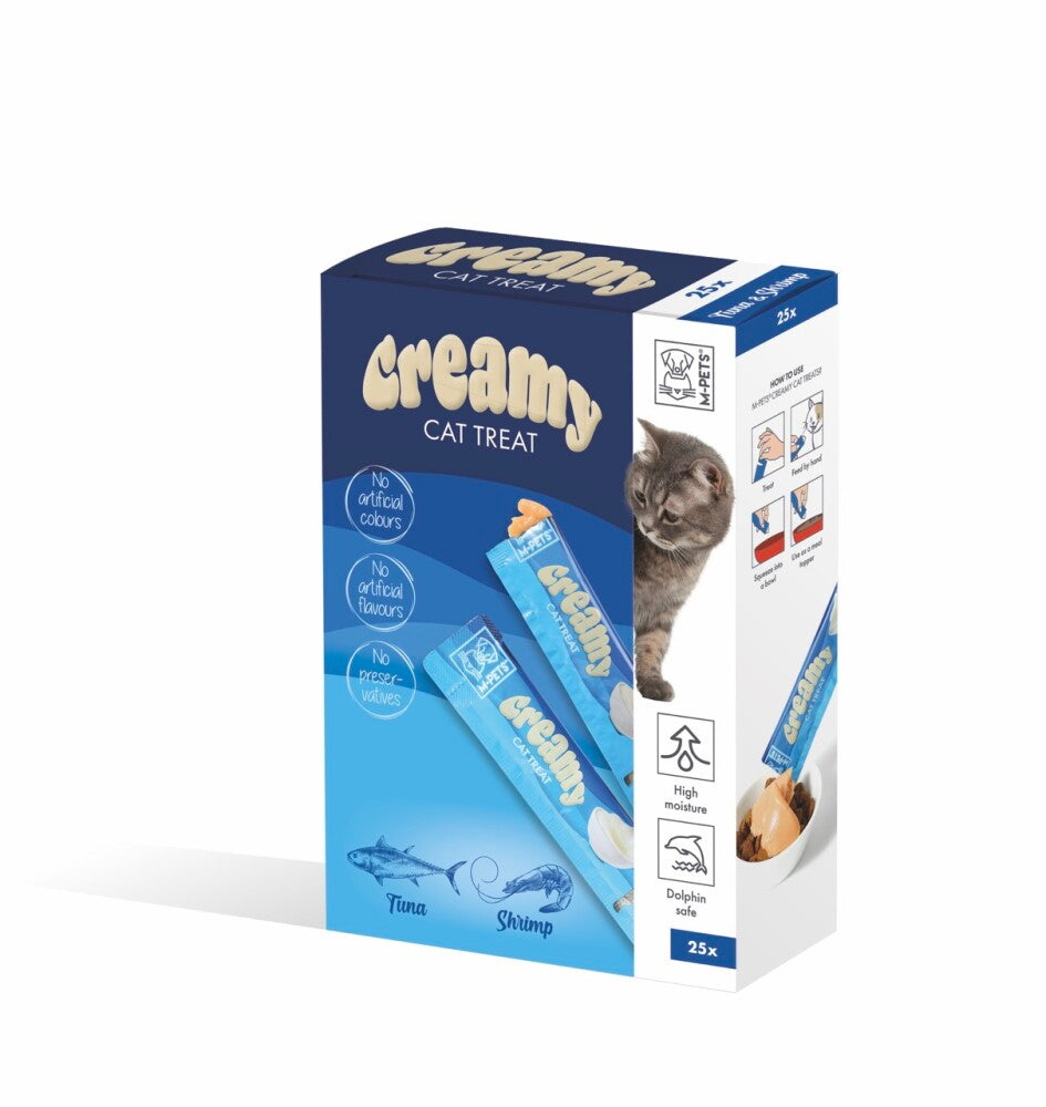 M-pets Creamy Ton Balıklı Ve Karidesli Krema Kedi Ödül Maması 25X15 GR  | SRC: Barcode: 6953182759331