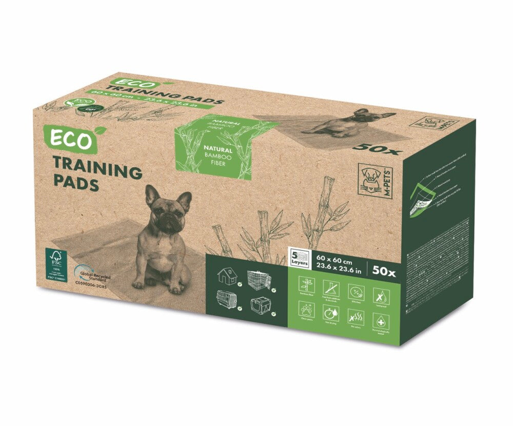 M-pets Eco Bamboo Köpek Çiş Eğitim Pedi 60X60 CM 50 ADET  | SRC: Barcode: 6953182739296