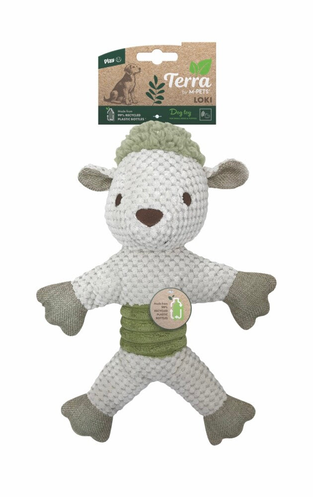 M-pets Eco Loki Kuzu Peluş Köpek Oyuncağı 30X22X8 CM BEYAZ  | SRC: Barcode: 6953182735090