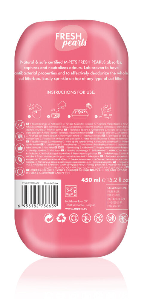 M-pets Fresh Pearls Çiçek Kokulu Kedi Kumu Deodorantı 450 ML  | SRC: Barcode: 6953182736639