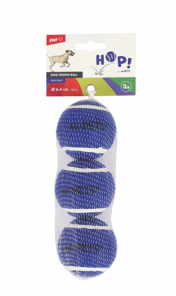 M-pets Hop Tenis Topu Köpek Oyuncağı Set 6.4 CM MAVI 3LÜ  | SRC: Barcode: 6953182761303