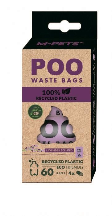 M-pets Poo %100 Recycled Dışkı Poşeti Lavanta Kokulu 4x15 Yaprak  | SRC: Barcode: 6953182755050