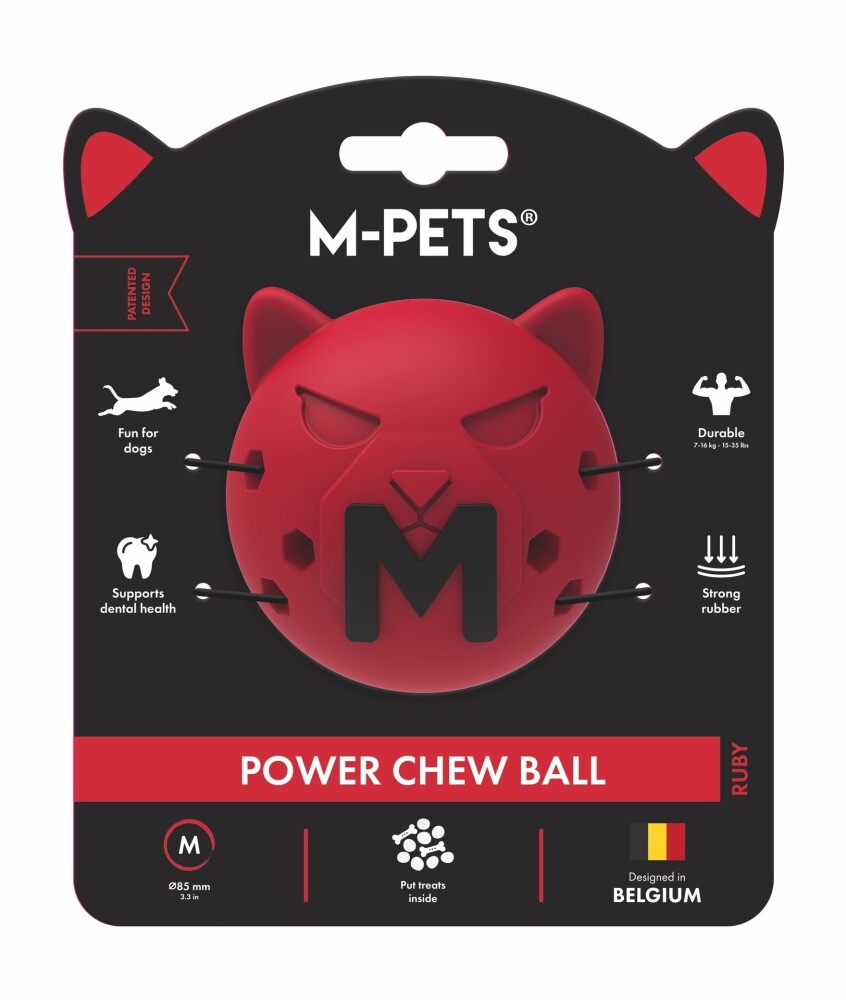M-pets Power Chew Ball Kauçuk Top Köpek Oyuncağı KIRMIZI M  | SRC: Barcode: 6953182777243