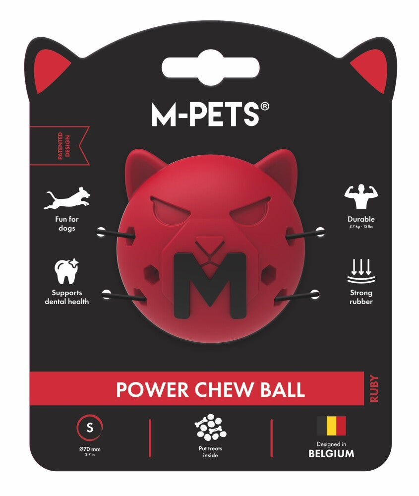 M-pets Power Chew Ball Kauçuk Top Köpek Oyuncağı KIRMIZI S  | SRC: Barcode: 6953182777236