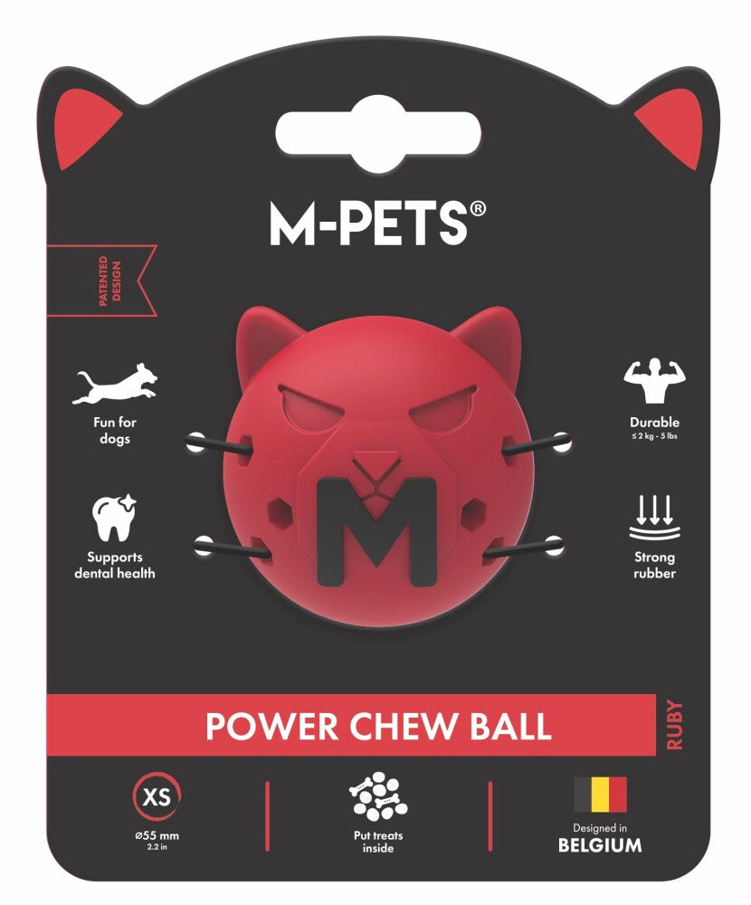 M-pets Power Chew Ball Kauçuk Top Köpek Oyuncağı KIRMIZI XS  | SRC: Barcode: 6953182777229